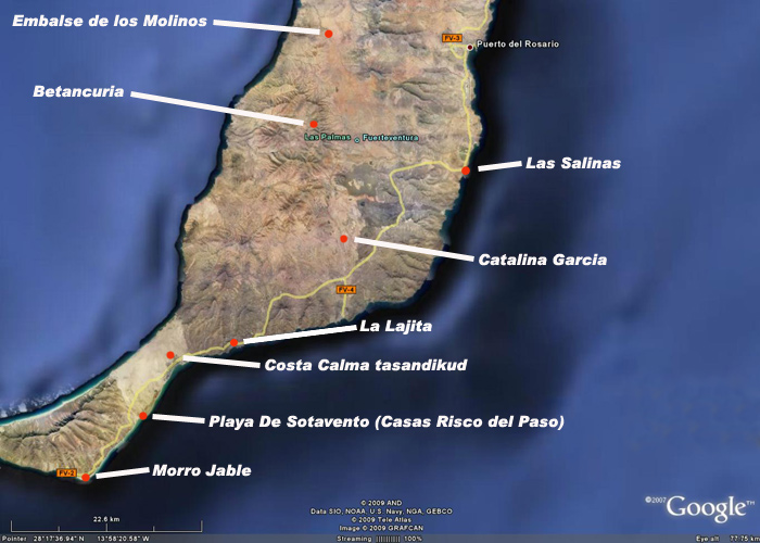 Fuerteventura linnukohtade kaart
Keywords: Fuertevent
